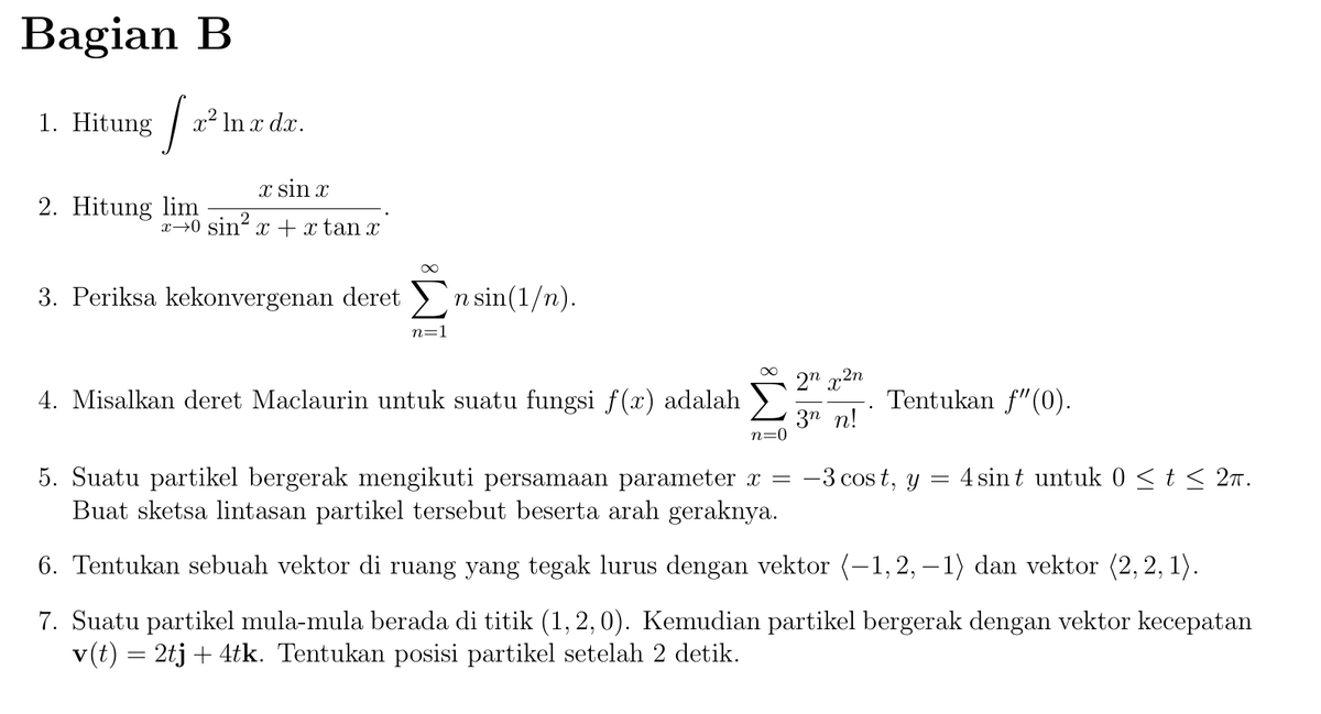 AleamsBarra's tweet photo. Buat yang mau latihan UTS. Belum ada untuk soal tipe A nya :) https://t.co/TZiC1vw2rO