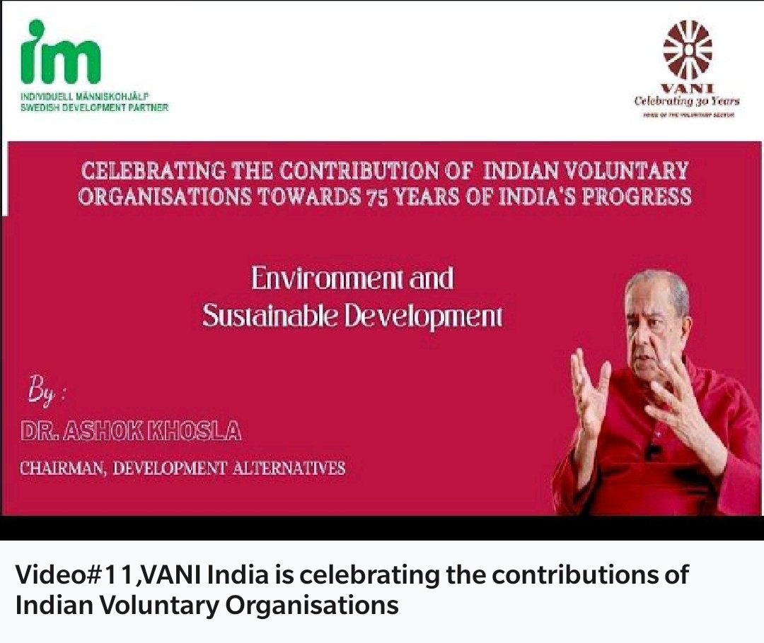 DAperspectives's tweet photo. In this video, Dr @akhosla40 , Chairman, DA shares- since 40 years he has been working to help build up #civilsociety as a means of improving the lives of people today and for the #future 
We thank @vani_info for the video.
 
Watch 👉 https://t.co/3gWaPj9Ndg
#sustainable #SDGs https://t.co/4V9A4qq4u2