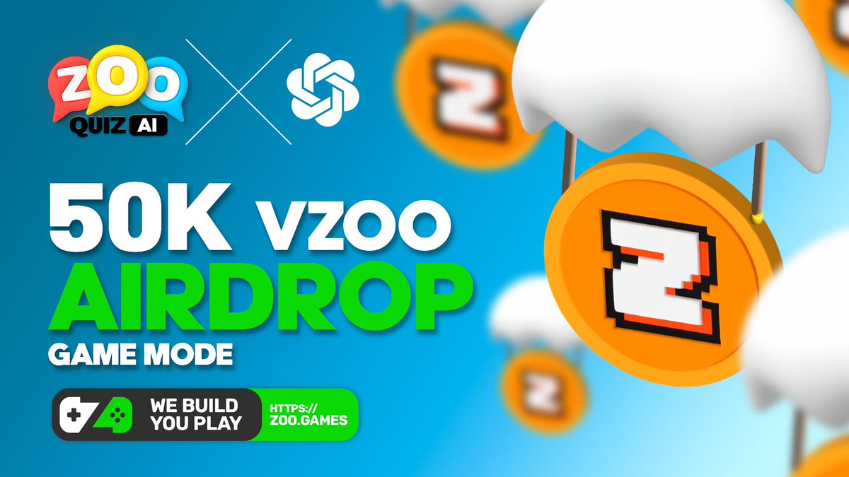 Get ready for some mind-boggling fun! 
ZooQuiz AI is back today and ready to test your knowledge. Join players from around the world for a chance to win rewards and bragging rights. Let's play!
More info: blog.zoo.one/zooquizai-chat…  #ZooQuizAI #ZooGames #ChatGPT #Airdrop