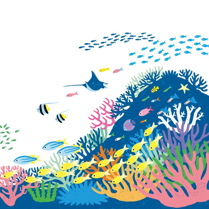 「サンゴ シンプルな背景」のTwitter画像/イラスト(新着)｜2ページ目