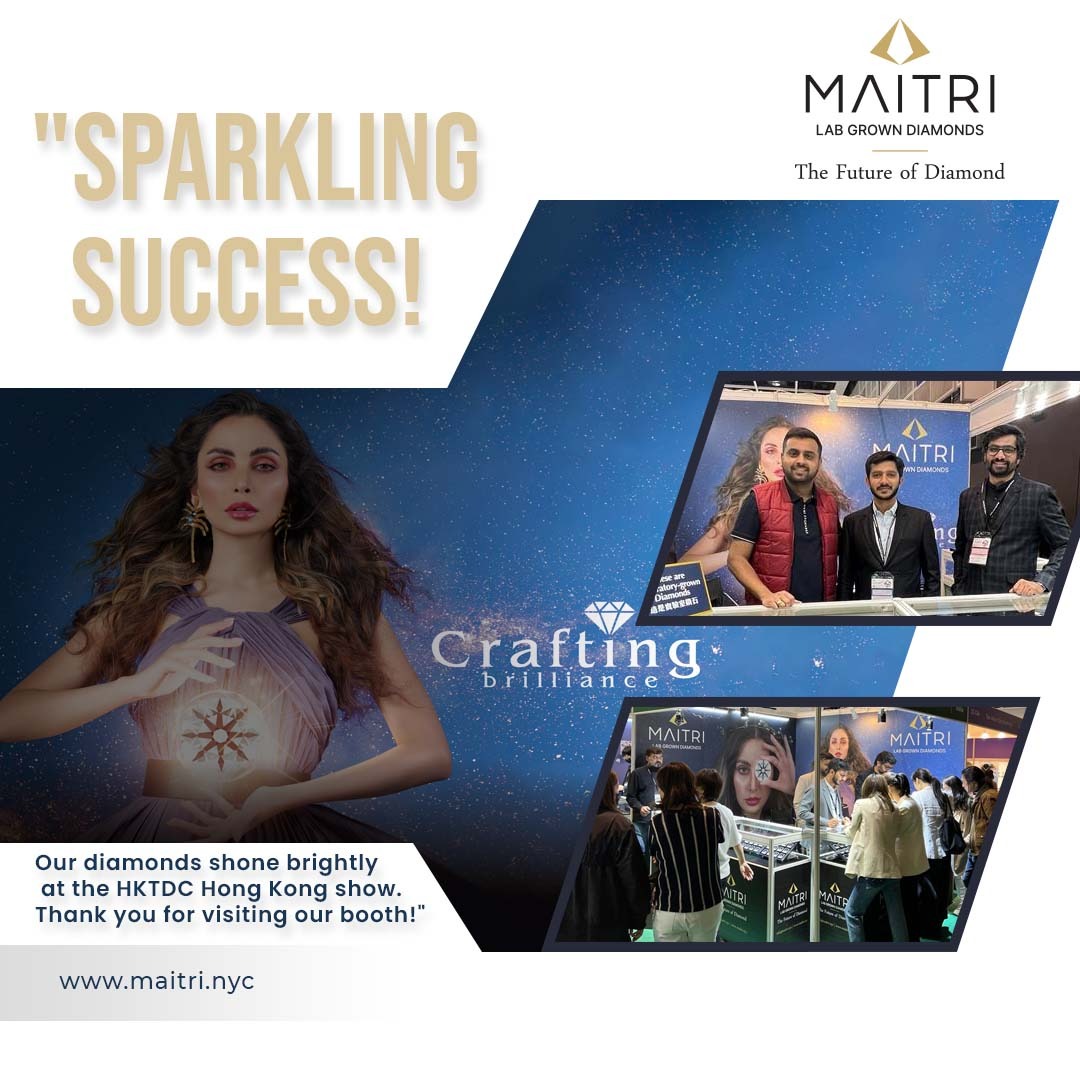 Maitri_Diamonds's tweet photo. Sparkling success!
Our diamonds shone brightly at the HKTDC Hong Kong show.
Thank you for visiting our booth!
.
.
.
#MaitriDiamonds #Day1HKTDC #HKTDC #Diamonds #Cuts
#MaitriDiamonds #labgrowndiamonds #DiamondCollection #sizedoesmatter #createddiamonds https://t.co/K4gbXJWki2