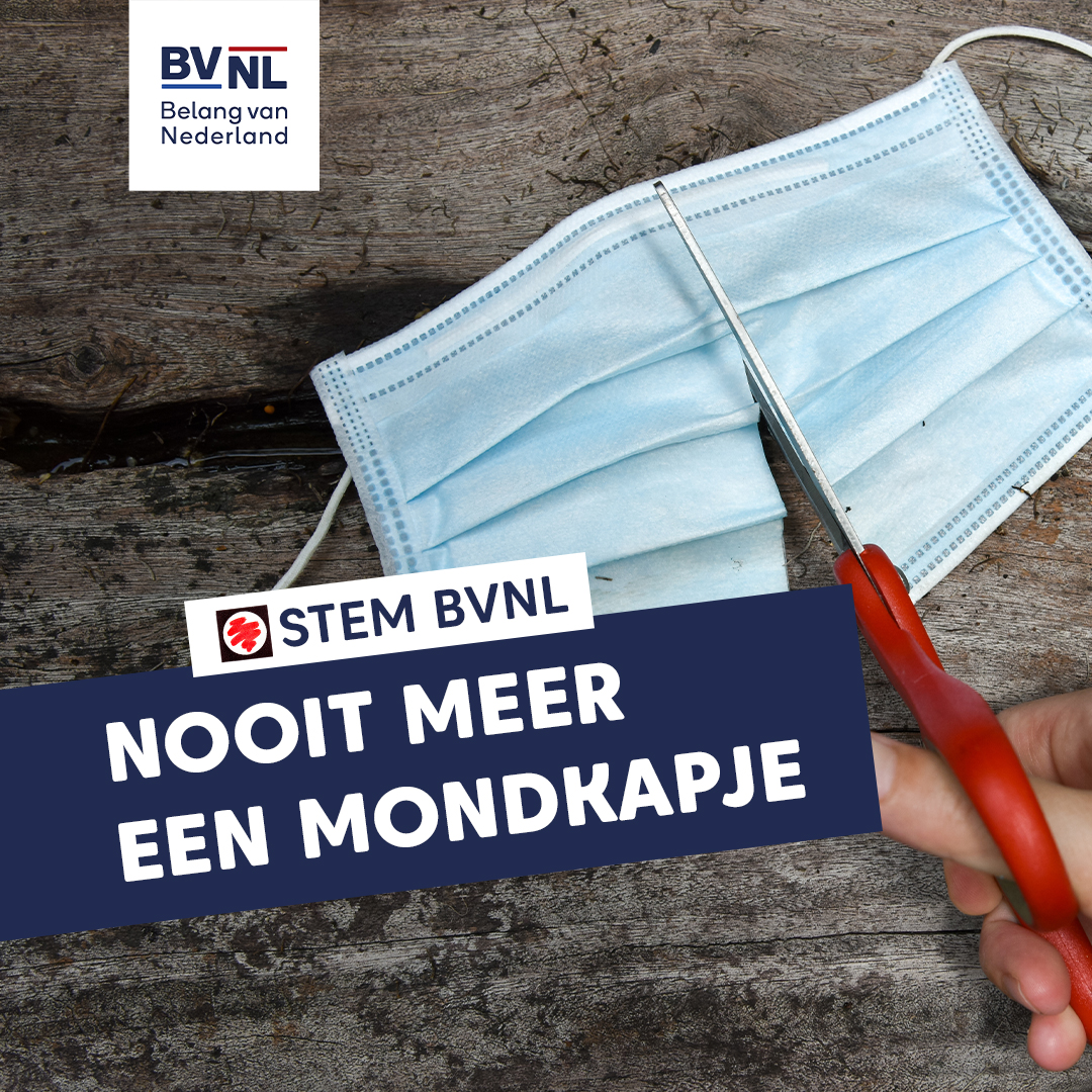 Tijdens de #coronacrisis werden allerlei bizarre maatregelen genomen, waaronder het dragen van een niet-werkend #mondkapje. Wij hebben altijd tegen deze krankzinnigheid geageerd. Het dragen van een mondkapje zal nooit meer terug moeten komen. Stem daarom 15 maart #BVNL.