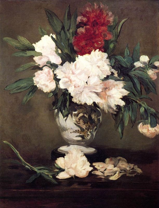 Painting is poetry that is seen, and poetry is painting that is heard 🔸 Leonardo da Vinci🔸 'Vase with peonies' by artist Eduard Manet 🖌️