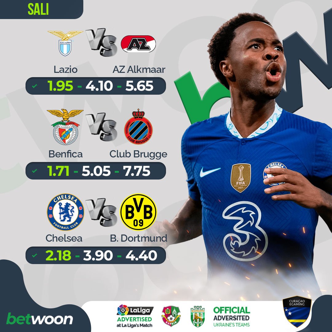 👉TÜM MAÇLAR EN YÜKSEK ORANLARIYLA #BETWOON'DA!

🎁HER YATIRIMA ÜCRETSİZ ÇARK ÇEVİR!

⚽Lazio🥅AZ Alkmaar
⚽Benfica🥅Club Brugge
⚽Chelsea🥅B. Dortmund

🎁7/24 ANINDA PARA ÇEKME İMKANI!

➡rebrand.ly/SocialMediaa

#betwoon #sport #bahis #iddaa #canlı