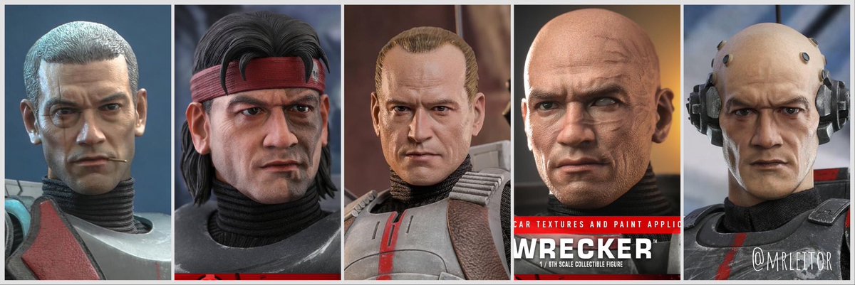 MrLeitor's tweet photo. Los “polémicos” esculpidos realistas de las #HotToys de los cinco miembros de #LaRemesaMala #TheBadBatch https://t.co/Y5ebHVs7qi