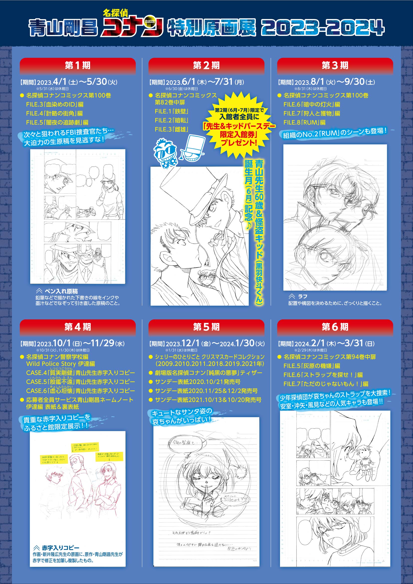 【レア・非売品】【匿名配送】青山剛昌デザイン　母校　記念ファイル　名探偵コナン 名探偵コナン 青山剛昌ふるさと館 18周年記念ポストカード