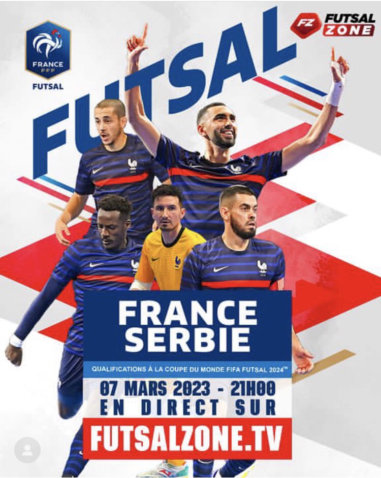 L’équipe de France de Futsal affronte la Serbie ce soir pour une qualification vers la coupe du monde à <a href="/espacemayenne/">Espace Mayenne</a> !! Ça vous intéresse <a href="/lequipe/">L'Équipe</a> ? <a href="/futsalzoneTV/">Futsalzone.tv</a> <a href="/ELFC_officiel/">Etoile Lavalloise Mayenne FC</a> <a href="/Laval_la_Ville/">Laval la Ville</a> <a href="/LavalAgglo/">LavalAgglo</a>