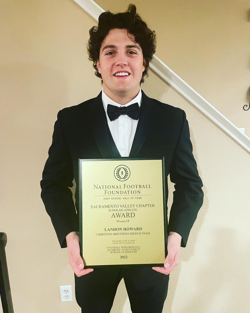 Landon Howard (@howard_lando) on Twitter photo Beyond grateful to be presented with the Scholar Athlete Award from the <a href="/NFFNetwork/">National Football Foundation</a> . I wouldn’t be here without the support of my family, friends, trainers, and coaches. They are the ones who pushed me day in and day out to be the best student and athlete I could be. Beyond grateful to be presented with the Scholar Athlete Award from the <a href="/NFFNetwork/">National Football Foundation</a> . I wouldn’t be here without the support of my family, friends, trainers, and coaches. They are the ones who pushed me day in and day out to be the best student and athlete I could be.