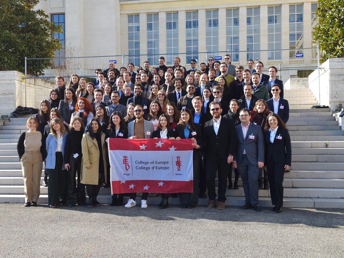 coebruges's tweet photo. Exciting start yesterday to the annual EU International Relations and Diplomacy Studies Department's study trip to #Geneva! Our students were thrilled to visit the #UN building and learn from top experts and professionals in @UNGeneva. https://t.co/PaSCEFObIW