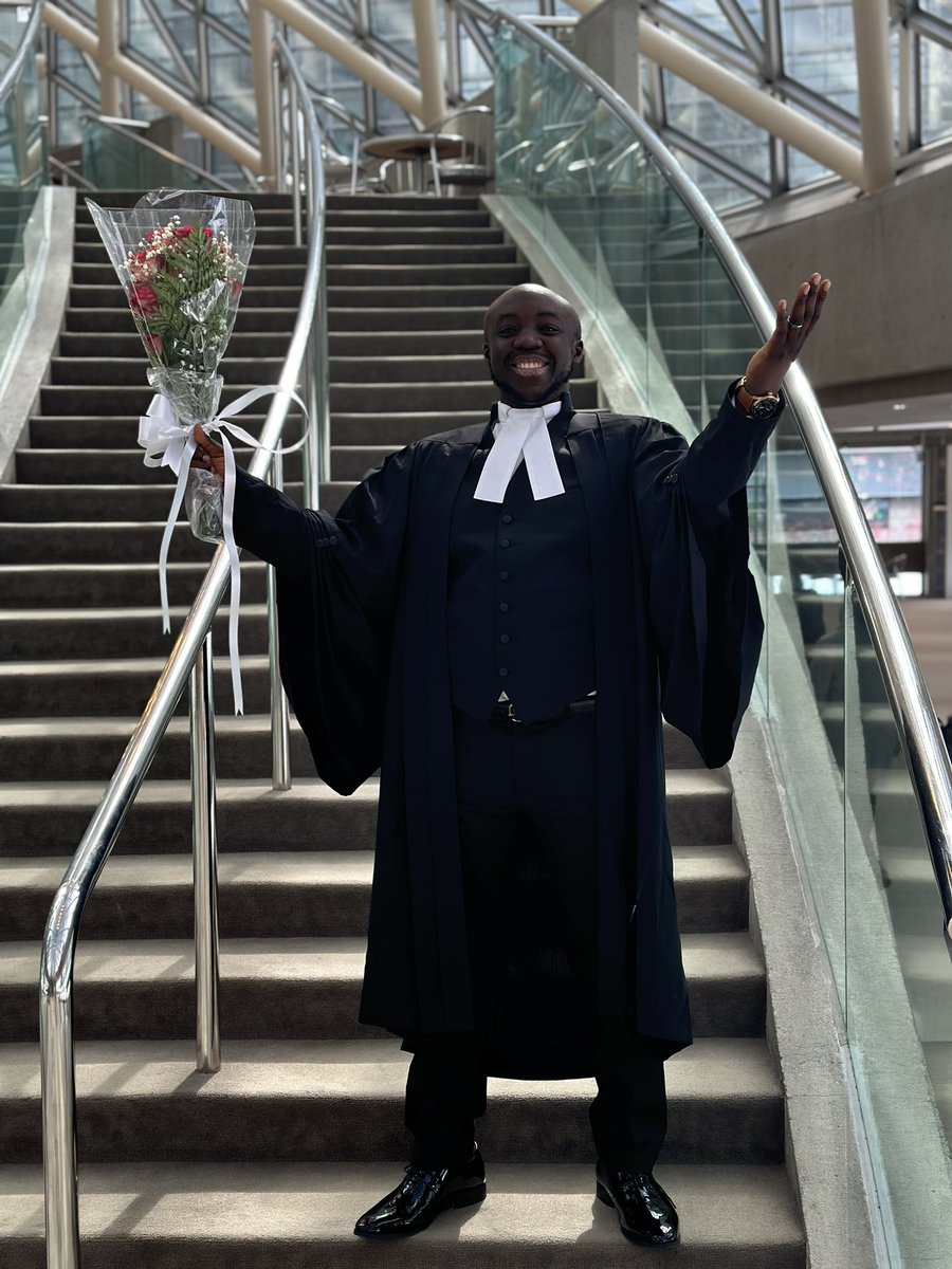 PeterPentecost's tweet image. Today I officially was called to the bar in Ontario. 10 years after I was called to the Nigerian Bar.

A 7-year journey filled with exam after exam and rigorous procedures all led to this moment.