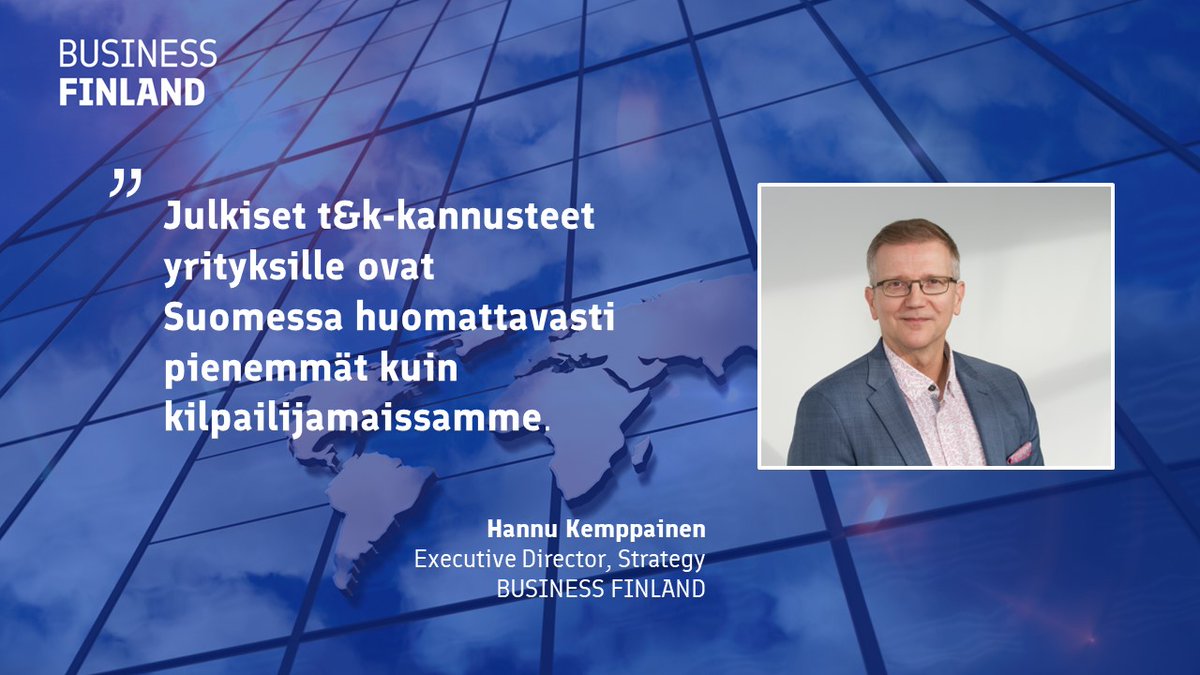 Julkiset t&amp;k -kannusteet yritysten rohkealle uudistumiselle ovat Suomessa huomattavasti pienemmät kuin kilpailijamaissamme, strategiajohtajamme <a href="/HannuKemppa/">Hannu Kemppainen</a> alustaa poliitikoille vaalipaneelissamme. 
Mitä asialle aiotaan tehdä? Riittääkö uskallus?
#poliitikkopaneeli #kasvu