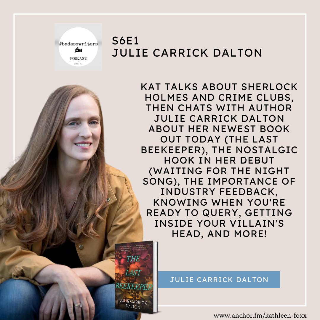 Today, hear about Sherlock Holmes and Crime Clubs, then Kat chats with #author @juliecardalt about climate #fiction, getting industry feedback before querying, good literary citizenship, publicity, and more! Happy Book Birthday, Julie! #TheLastBeekeeper #podcast #listen #Writers