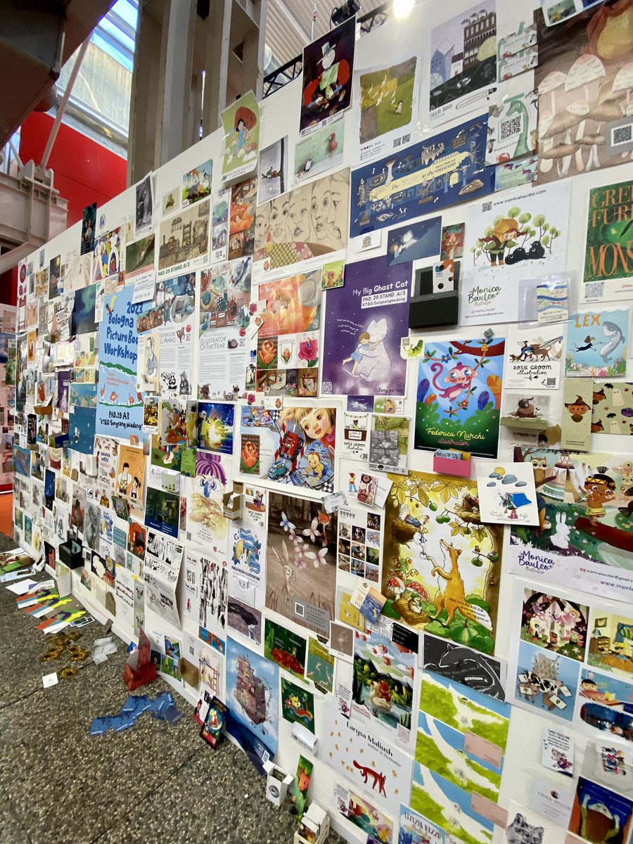 Day one of <a href="/BoChildrensBook/">Bologna Children's Book Fair</a> Fair is complete! Lots and lots to see, the Illustrator Wall is already looking so wonderful ⭐️ ready to get stuck in on day two! #bcbf23 #illustrator #illustration