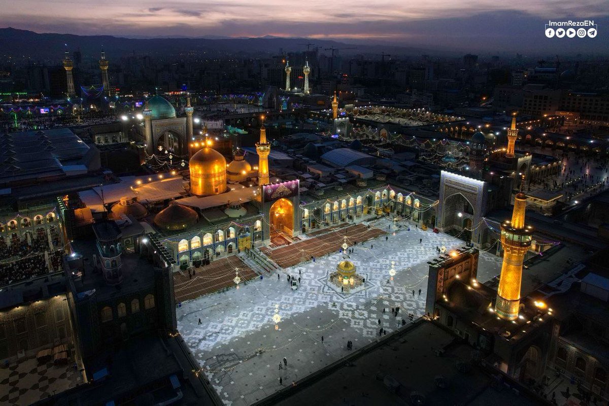 ImamRezaEN's tweet photo. Aerial picture of the beautiful Inqilab courtyard after renewal of its paving 

What do you call this Sahn in your community? https://t.co/BPs6lShnbh