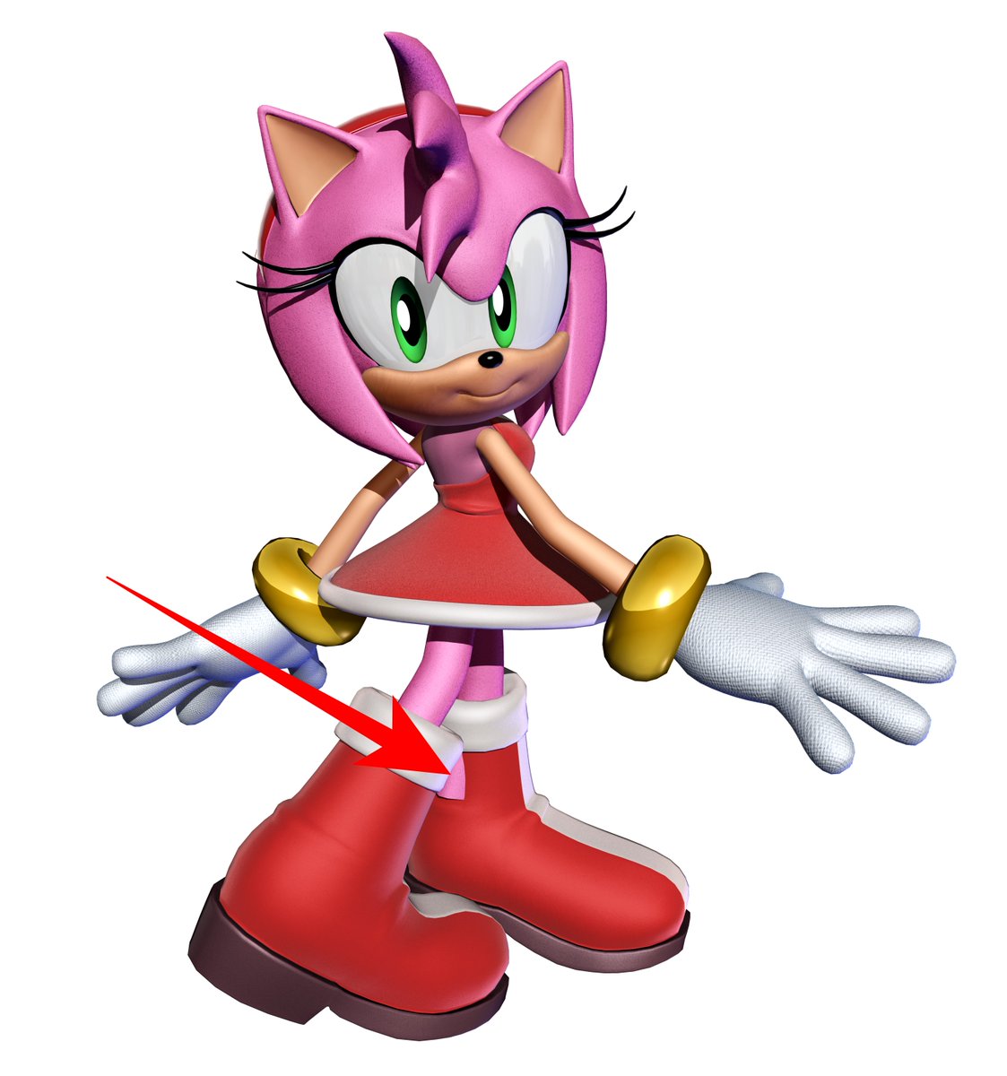 「Amy Rose's leg is clipping through her b」|Semi Frequent Sonic Facts 🚅のイラスト