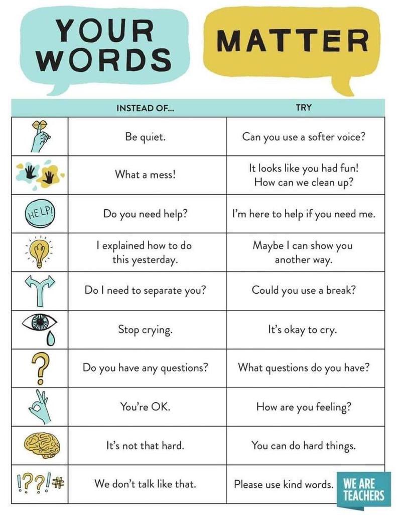 KintsugiSafety's tweet photo. Whether it is with our children or people we work with, the words that we use can have a lasting impact - positively as well as negatively #WordsMatter https://t.co/gvL9KDWBA5