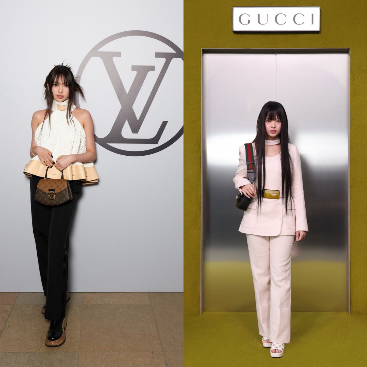 #뉴진스 #NewJeans #하니 #혜인 #Hanni #Hyein #LVFW23  #GucciFW23