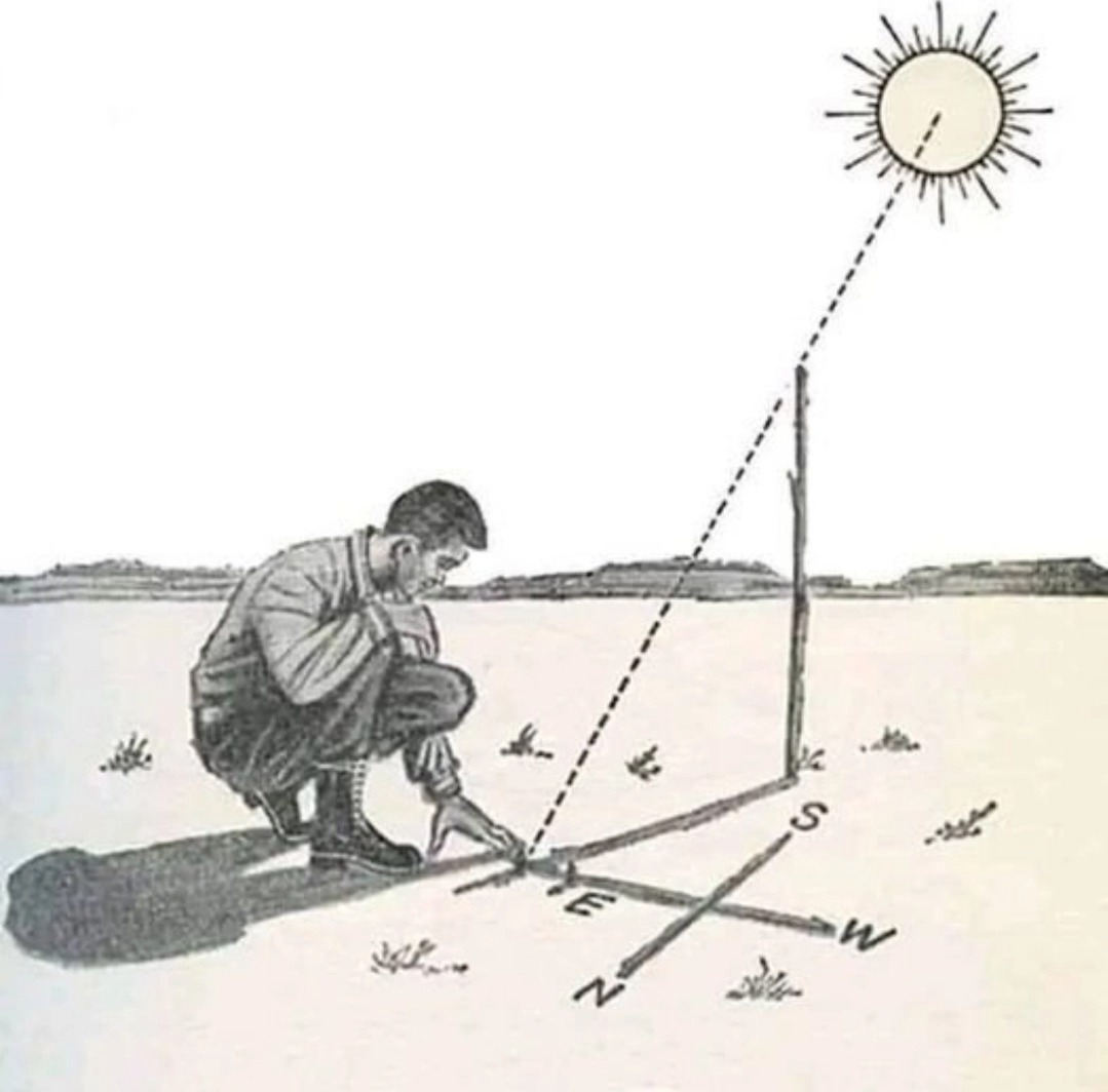 How can you determine which direction you're going in when lost in a forest or desert?
If you're lost in the desert and don't know how to orient yourself, do the following:-