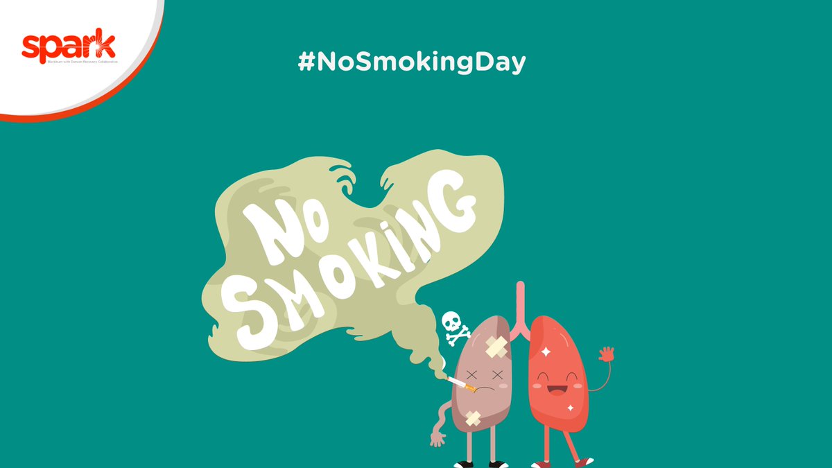 Tomorrow is #NoSmokingDay
Quitting smoking is very challenging, but it's extremely beneficial for your health. 
It’s never too late to quit, and you might notice the benefits sooner than you think!

For support, please speak to a recovery prac'
#SmokeFree
