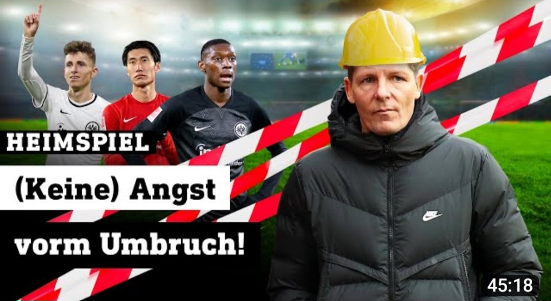 📺 Standard-Schwäche der Eintracht. Umbruch im Sommer. Und ein Fußballgott. Heimspiel mit Thomas Zampach und  <a href="/thehopemaster/">Phil Hofmeister</a> #sge 
▶️ youtu.be/ZoJldW8hxCs