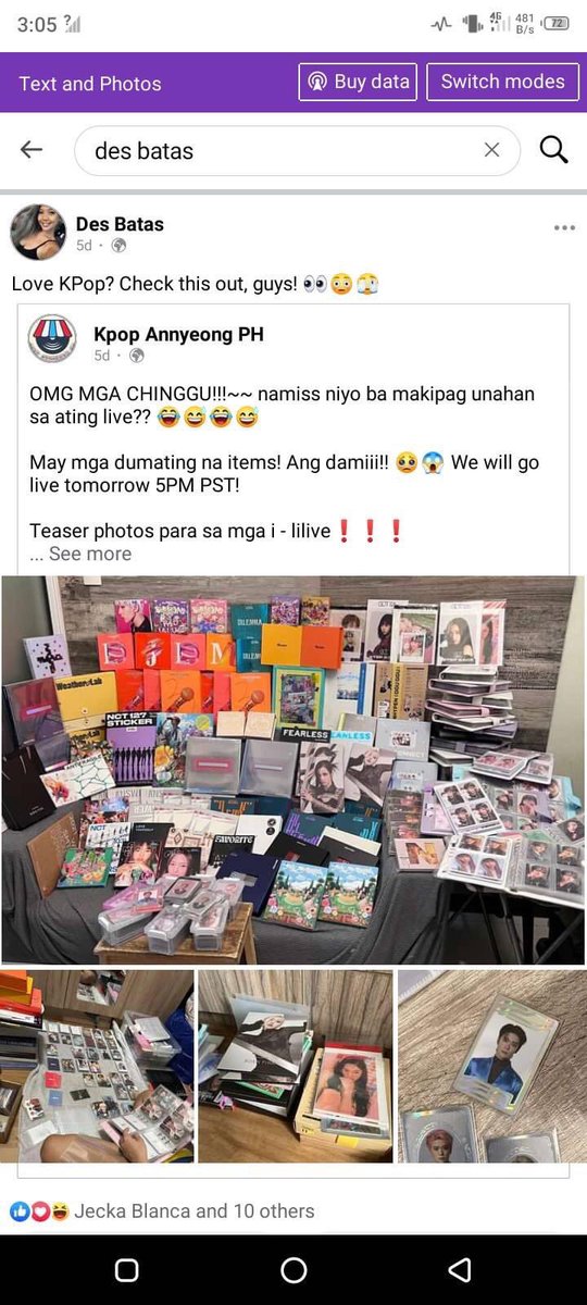 DO NOT BUY FROM @kpopjagiyaph ‼️

this is all planned. here’s the recent post of Des Batas, Bea’s sister, 5 days ago, before airing the episode of KMJS. 

#CANCELKPOPJAGIYAPH