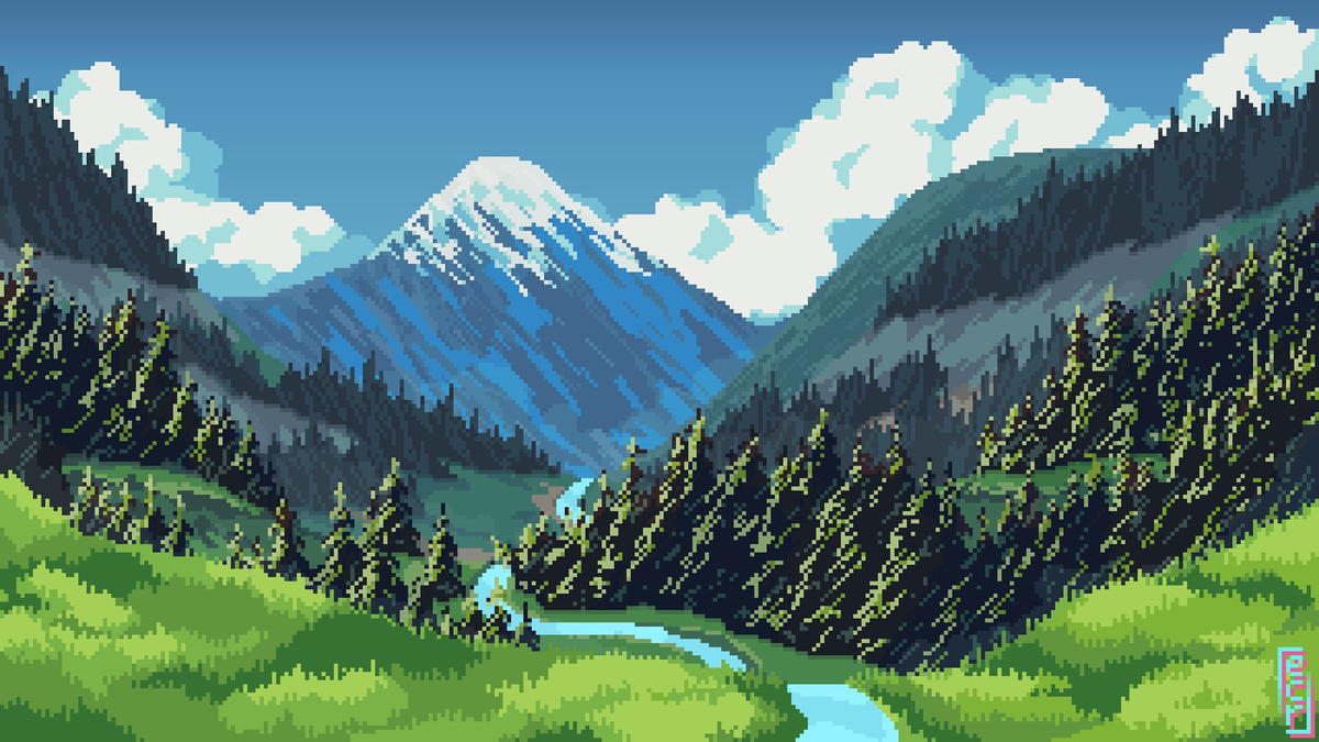 Evilcatrobot's tweet photo. Can you hear the insects buzz?

#pixelart https://t.co/Bg77oZfR0s