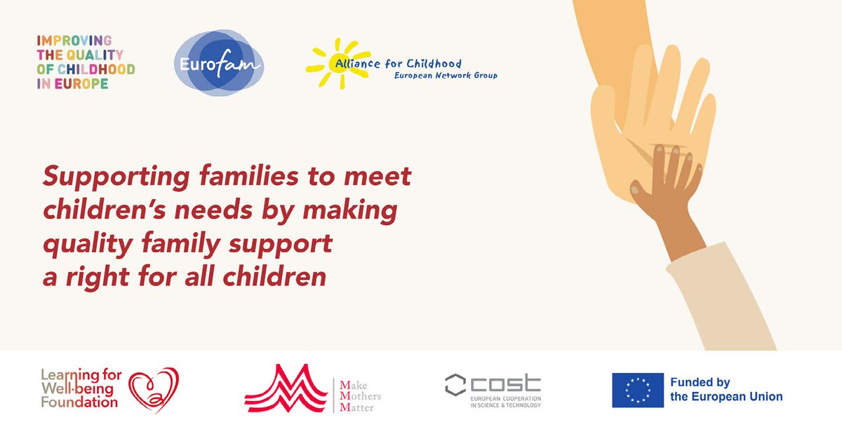 eurofamnet's tweet photo. 📢#QoC Talk - Supporting families to meet children’s needs by making #quality #familysupport a #right for all #children 
🗓️ March 9th
🕙10:00 - 14:00 CET

Event online➡️ https://t.co/nlGhULooYK
Learn more 👉https://t.co/iPsFKtJpkH

🤲@4Childhood @MMM4Mothers @L4WB_Foundation https://t.co/jKZ1en9kxr