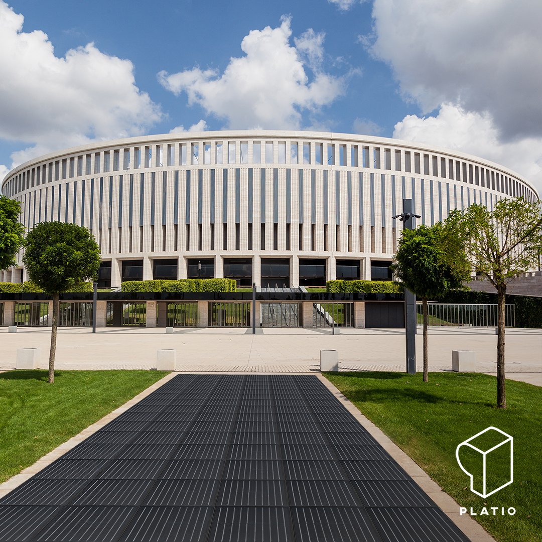 development_rt's tweet image. RT @Platiopavings: #Sustainability is crucial in sports. #PLATIO helps transform stadiums into #sustainable buildings by powering with #solarenergy. PLATIO #solarpavement can power even the biggest stadiums, seamlessly blending into their design. #smartc…