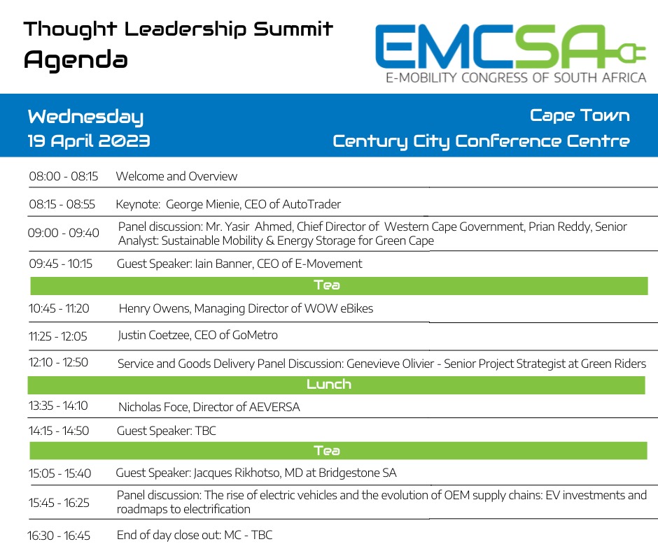 Excited to see what we are planning for the highly anticipated Thought Leadership Summit.
We have wonderful keynote speaker sessions, panel discussions, breakaway room sessions and much more planned. 
Don’t miss out on this insightful, knowledge-sharing summit! 

#EMCSA2023