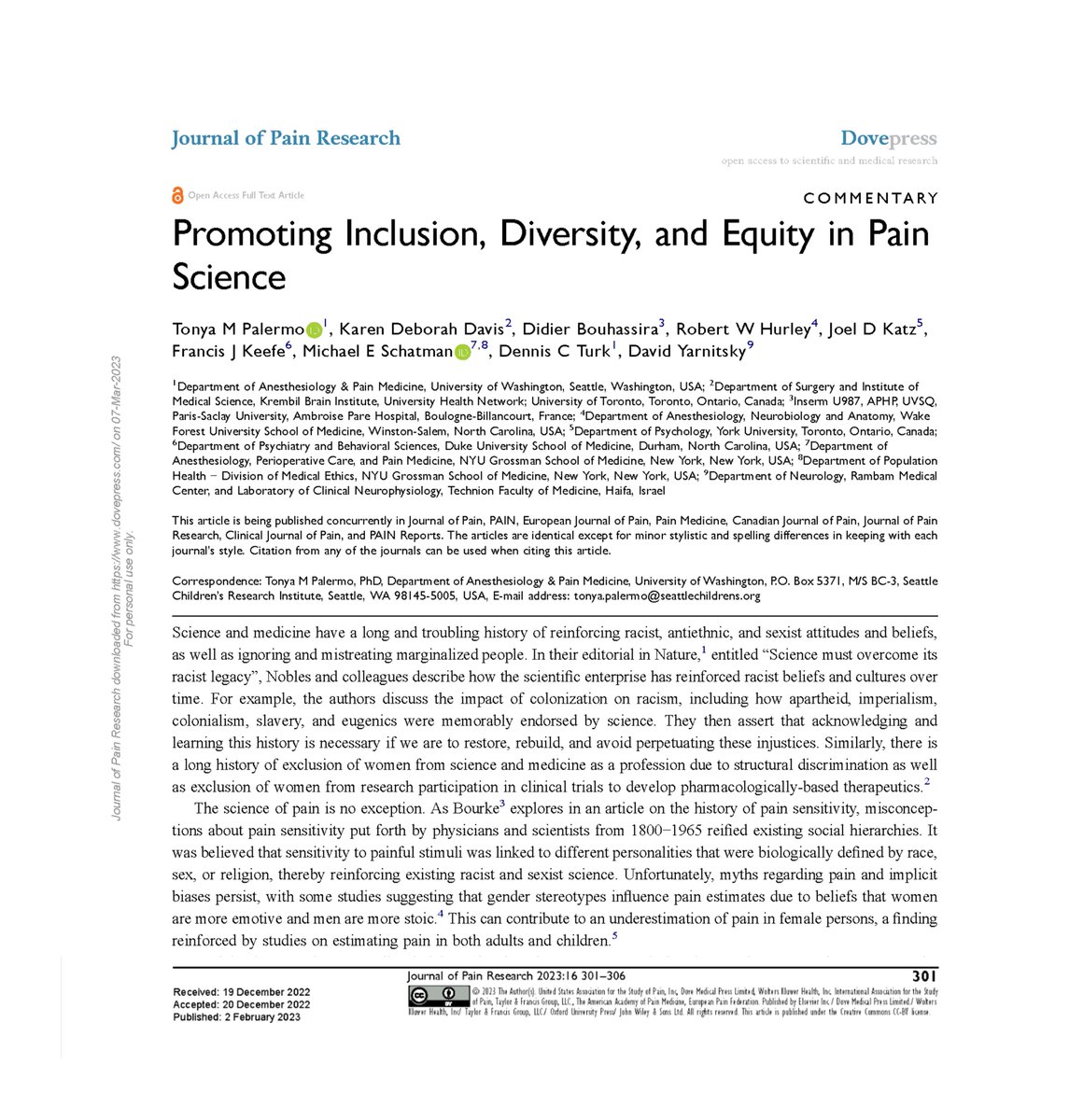DovePress's tweet photo. Diversity, Inclusion and Equity in Pain Science - Four Principles to Guide Authors, Reviewers, Editors in their Article Submissions
👇
https://t.co/7eG0UIOx9g
#PainResearch #AuthorGuidelines #DiversityinPublishing https://t.co/ojJweHo4gy