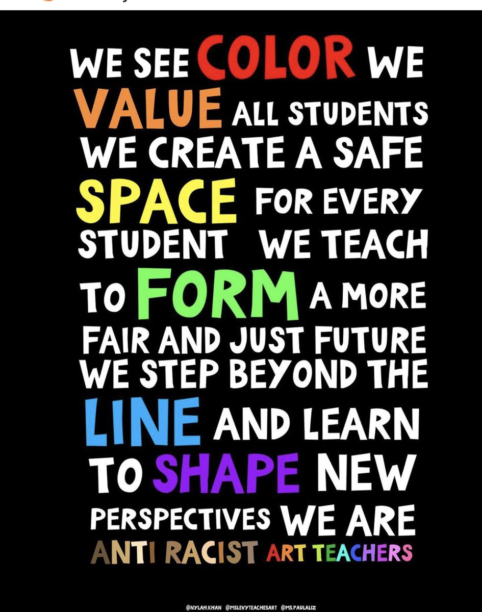 StressFreeKids's tweet image. We See Color. We Teach to Form a more Fair and just Future. We step Beyond the Line and Learn to Shape New Perspectives. We are Art Teachers. #CognitiveDevelopment #finemotorskills