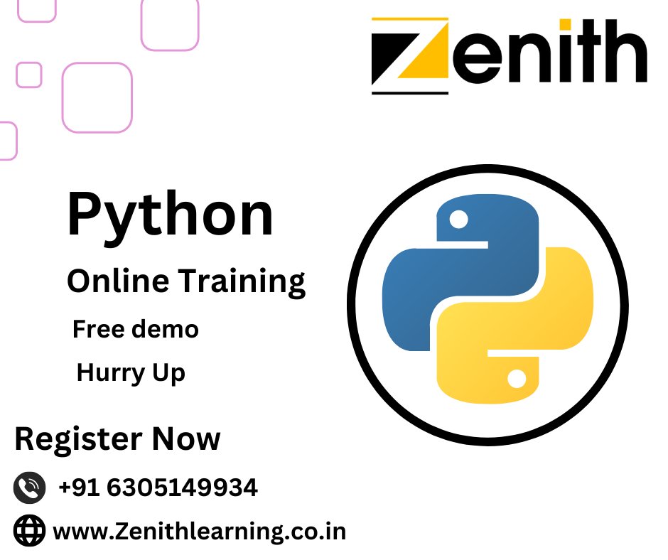 zenith_learning's tweet photo. Python online Training  !

 📞 - +91 6305149934
 📧 - Training@zenithlearning.co.in
 🌐 - https://t.co/MMUSzdy2mK

#python #programming #coding #java #javascript #programmer #developer #html #snake #coder #code #computerscience #technology #css #machinelearning #pythonprogramming https://t.co/ZNAifnQSVm