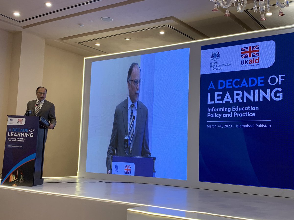 ‘Shared vision’, ‘stability of leadership and continued policies’ ‘not compromising on merit’ ‘ investing in human capital’ - lessons for the education sector Minister Ahsan Iqbal @ Decade of Learning conference