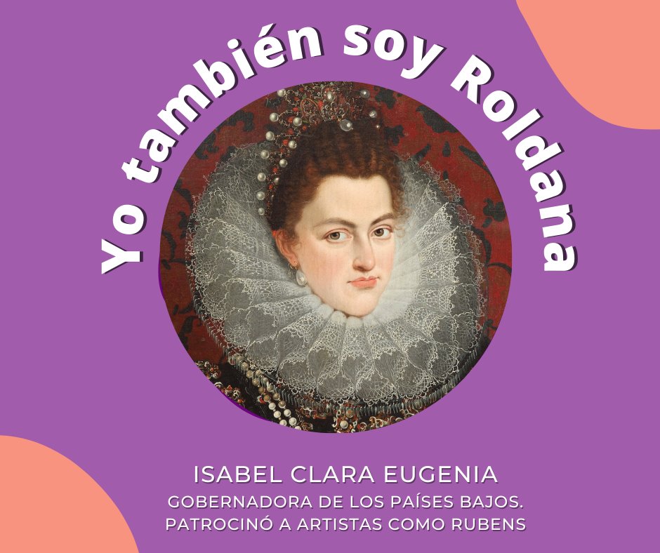 #YoTambiénSoyRoldana  

👑 Isabel Clara Eugenia, hija de Felipe II, destacó por sus dotes de #liderazgo.  

🇳🇱 Fue gobernadora de los Países Bajos.  

🖼️Además, fue una gran amante del #arte. Patrocinó a artistas como #Rubens, al que encargó la serie de tapices de 'La Eucaristía'