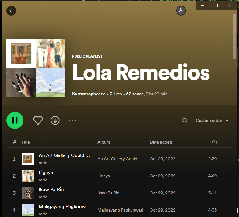 jeddtobee's tweet photo. Legit tong playlist na to. hahaha https://t.co/A2chckbNo0
