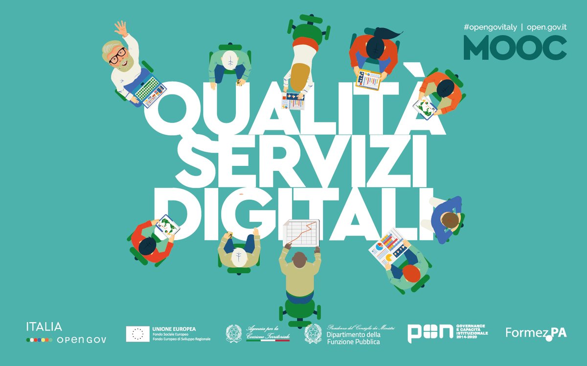 🎓 Come progettare #ServiziDigitali di qualità e garantire un servizio efficiente ed efficace per i cittadini? Quali figure coinvolgere? 🎯 
Iscrizioni aperte al quarto #MOOC gratuito sugli strumenti del #GovernoAperto, scadenza al 21/3 ✍️ 
open.gov.it/notizie/iscriz…