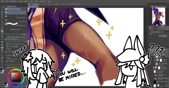 i gave cyno an arm vein in that drawing but it got covered up 😔 