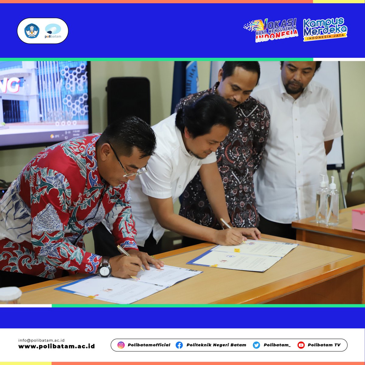 polibatam_'s tweet photo. Polibatam Jadi Tujuan Benchmarking Senat dan MoU Politeknik Negeri Padang
Hai #SobatPolibatam berita selengkapnya silahkan klik https://t.co/DopfgxSrNQ
Salam Polibatam
#Polibatam #HumasPolibatam #PNP #KampusVokasi https://t.co/zuJlBPOENY