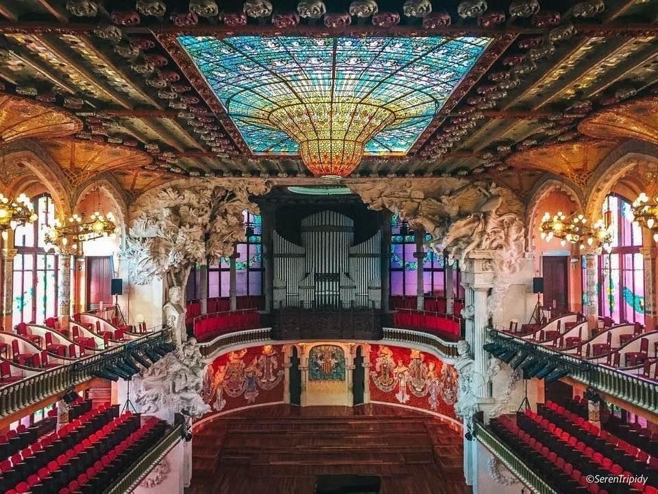 Palau de la Musica Catalana à Barcelone en Espagne, salle sublime !