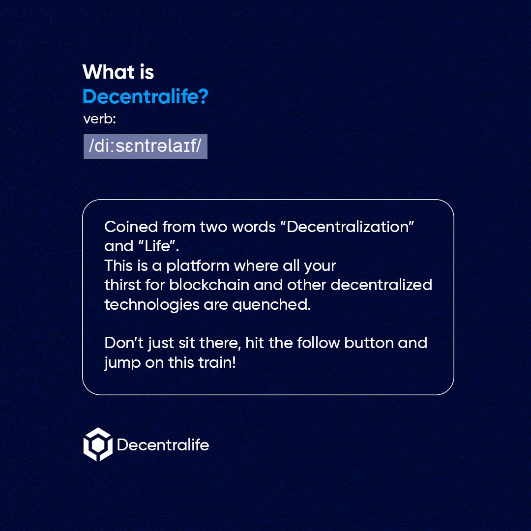 Decentralife_ng's tweet image. Some things you need to know about the new guy on the blue app😊
tech
 #techtrends #techblogger #techstartup #techgeek #blockchain #blockchaintech #blockchains #web3 #web3community #decentralization
#decentralizationisthefuture #decentralife