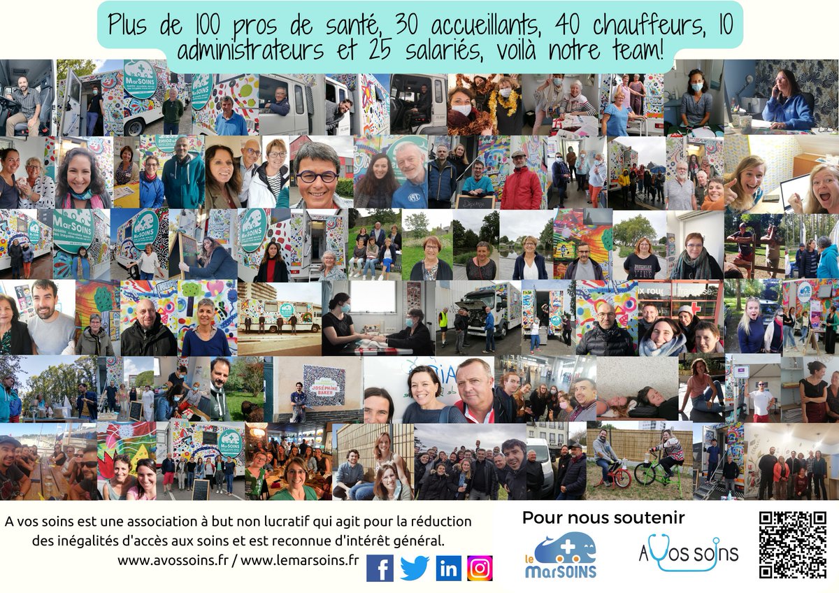 Jour 1 : 1 jour, 1 image ! 😁

A vos soins lance sa campagne de communication pour expliquer son action.
Aujourd'hui, nous mettons en avant la Team <a href="/Avosoins44/">Avossoins</a>
➡ Pour adhérer : helloasso.com/associations/a…
➡Pour un don : helloasso.com/associations/a… 

😘😘😘