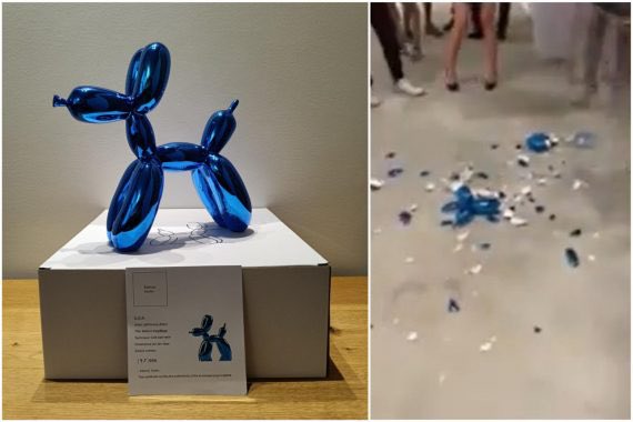 Jeff Koons’un 42 Bin Dolarlık Eseri Kazayla Kırıldı. … Ayrıntılı bilgi alttaki bağlantıda: kontrastdergi.com/jeff-koonsun-4… #kontrastdergi #kontrastdergisi #afsad #fotoğraf #sanat #yeni #sergi #bbc #sanat #balloondogs #jeffkoons #art #artwork #news #heykel
