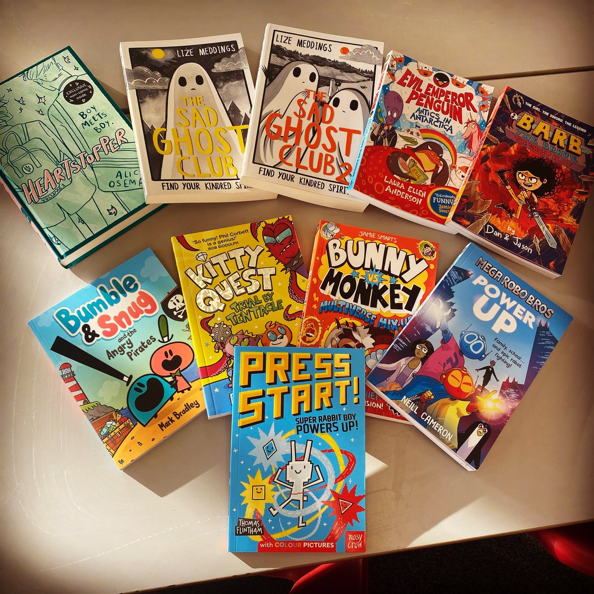 Eeeeek!! Thank you <a href="/toppsta/">toppsta</a> for this incredible delivery of graphic novels, year 2 will be beside themselves!! And one or two for me of course, before they’re passed on to older children! Thankyou thankyou thankyou! #graphicnovels #readingforpleasure #giveawaywin