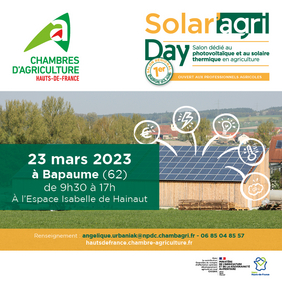ener_bio_flex's tweet photo. [🗓️ SALON HDF] 1er salon régional dédié au photovoltaïque en agriculture
👉 23 mars | Bapaume (62) 9h30 à 17h
  Rendez-vous sur notre stand pour échanger sur l'étude  de faisabilité ou d’opportunités de projets. #photovoltaïque #solaire #agriculture #énergie https://t.co/0vObNJcAnz