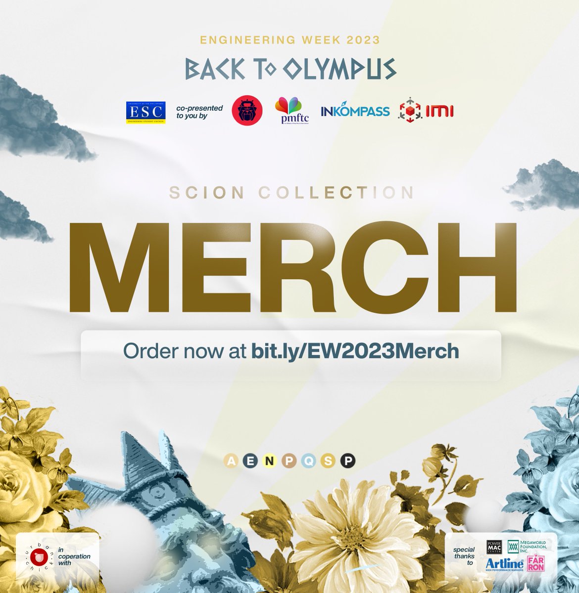 UP_ESC's tweet photo. [EW 2023 Merch]

Introducing the latest and greatest shop craze in all of Olympus! The SCION Collection is not your average merchandise line.

Pre-order now at https://t.co/m9ADNkAskU and experience the glory of this year's Engineering Week 2023 Merch!

#EW2023
#BackToOlympus https://t.co/0y4lLre617