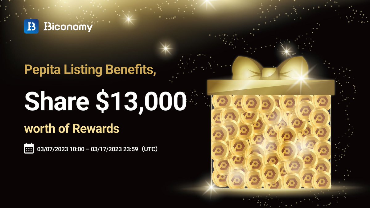 Biconomy.com (@biconomycom) on Twitter photo 🚀 #PEPITA Listing Benefits, Share $13,000!🔥
To celebrate the listing of <a href="/pepitaglobal/">Pepita Utility Token</a>, we will #giveaway $13,000 worth of Pepita!🚀
I. Pepita #Airdrop - $1k🔥
II. #Trading 🏆 - $10k🔥
III. 💱 to Share - $2k🔥
Full Details👉 biconomy.zendesk.com/hc/en-us/artic…
#Biconomy #crypto #btc 🚀 #PEPITA Listing Benefits, Share $13,000!🔥
To celebrate the listing of <a href="/pepitaglobal/">Pepita Utility Token</a>, we will #giveaway $13,000 worth of Pepita!🚀
I. Pepita #Airdrop - $1k🔥
II. #Trading 🏆 - $10k🔥
III. 💱 to Share - $2k🔥
Full Details👉 biconomy.zendesk.com/hc/en-us/artic…
#Biconomy #crypto #btc