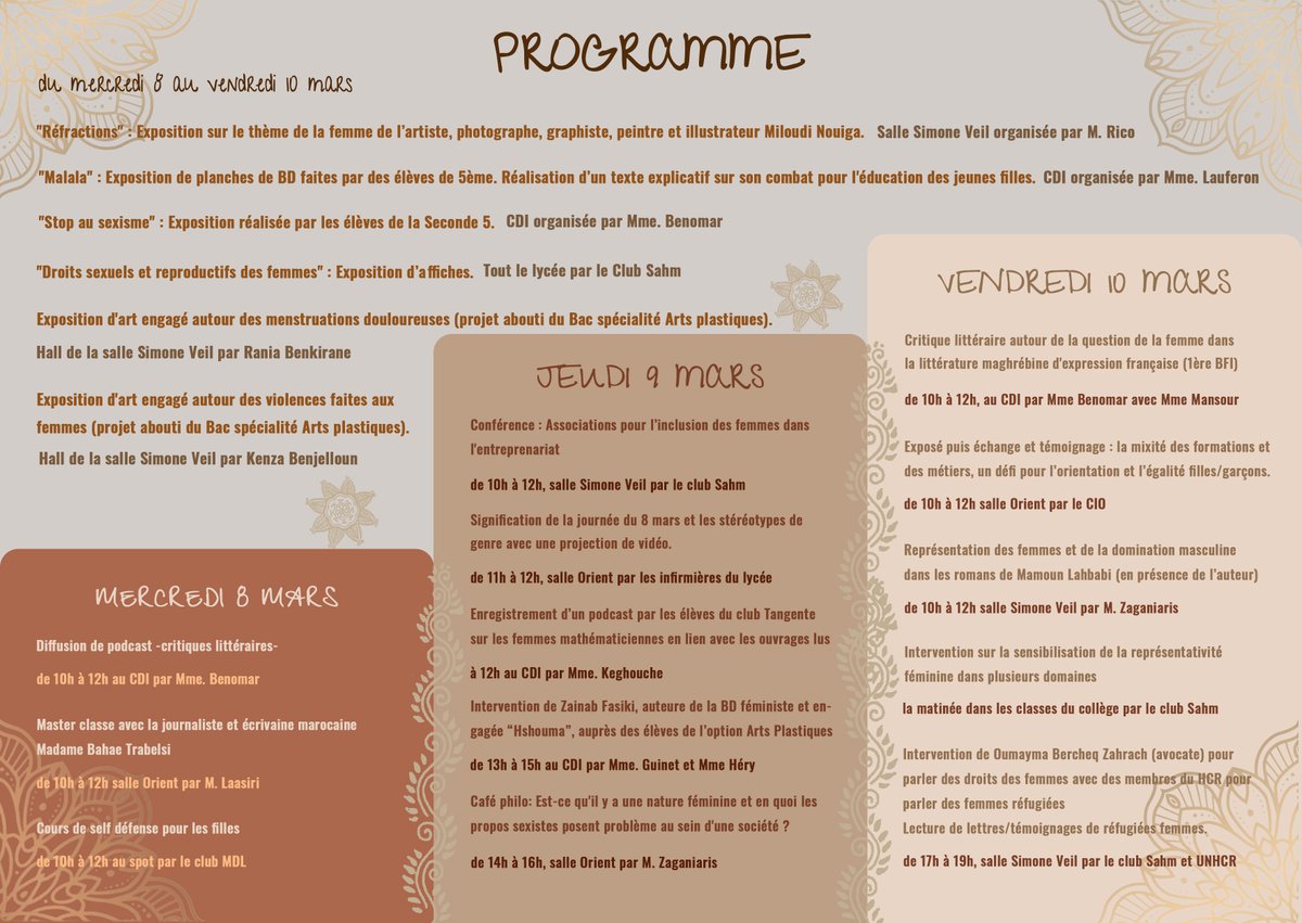 Lycée français Descartes AEFE Rabat tweet media