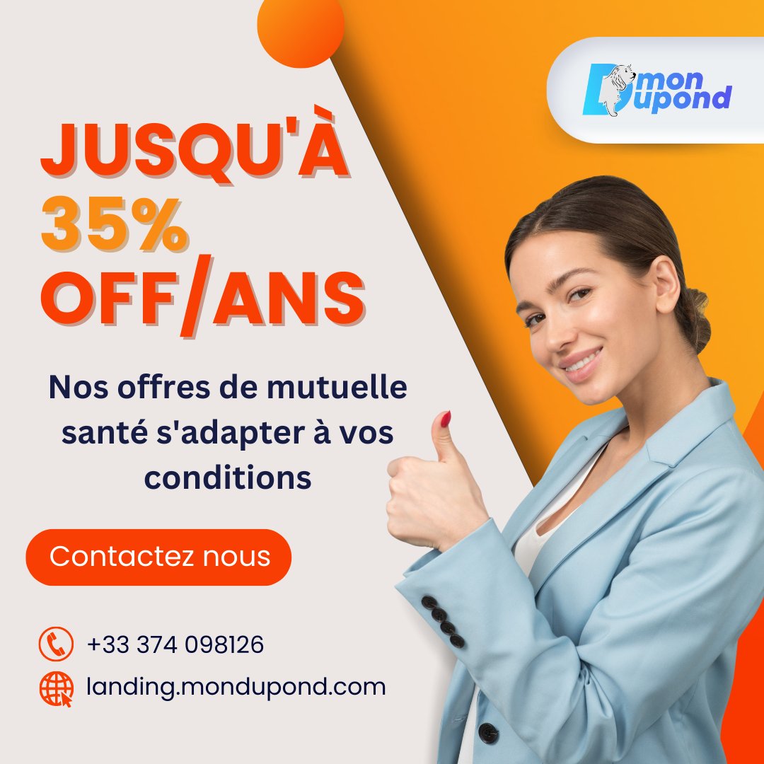 MonDupond's tweet photo. La #mutuellesanté 2023 ✳ avec des réductions et des économies allant jusqu'à 35% ✅ par rapport à votre #mutuelle actuelle !

⏩: https://t.co/ySlF2Gz5T1

#santé #assurance #retraité #Retraite #mardigras #MardiConseil #ATEEZinParis #MorningDeDifool #BlocusChallenge #grevedu7mars https://t.co/HftLgQ9pir