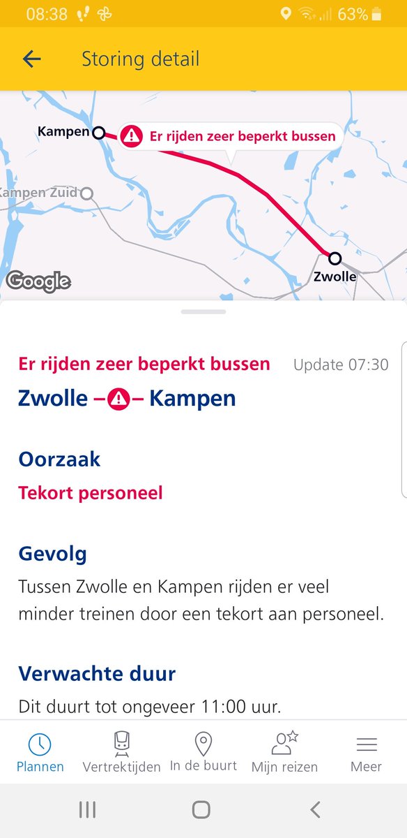chantalmarsman's tweet photo. Dit is toch erg triest! Gisteren, morgen en vrijdag staken en dan vanochtend tijdens de ochtenddrukte voor de zoveelste keer uitval ivm tekort aan personeel! @ProvOverijssel @gemKampen  wanneer wordt hier wat aan gedaan? https://t.co/0vBcUWzLuT