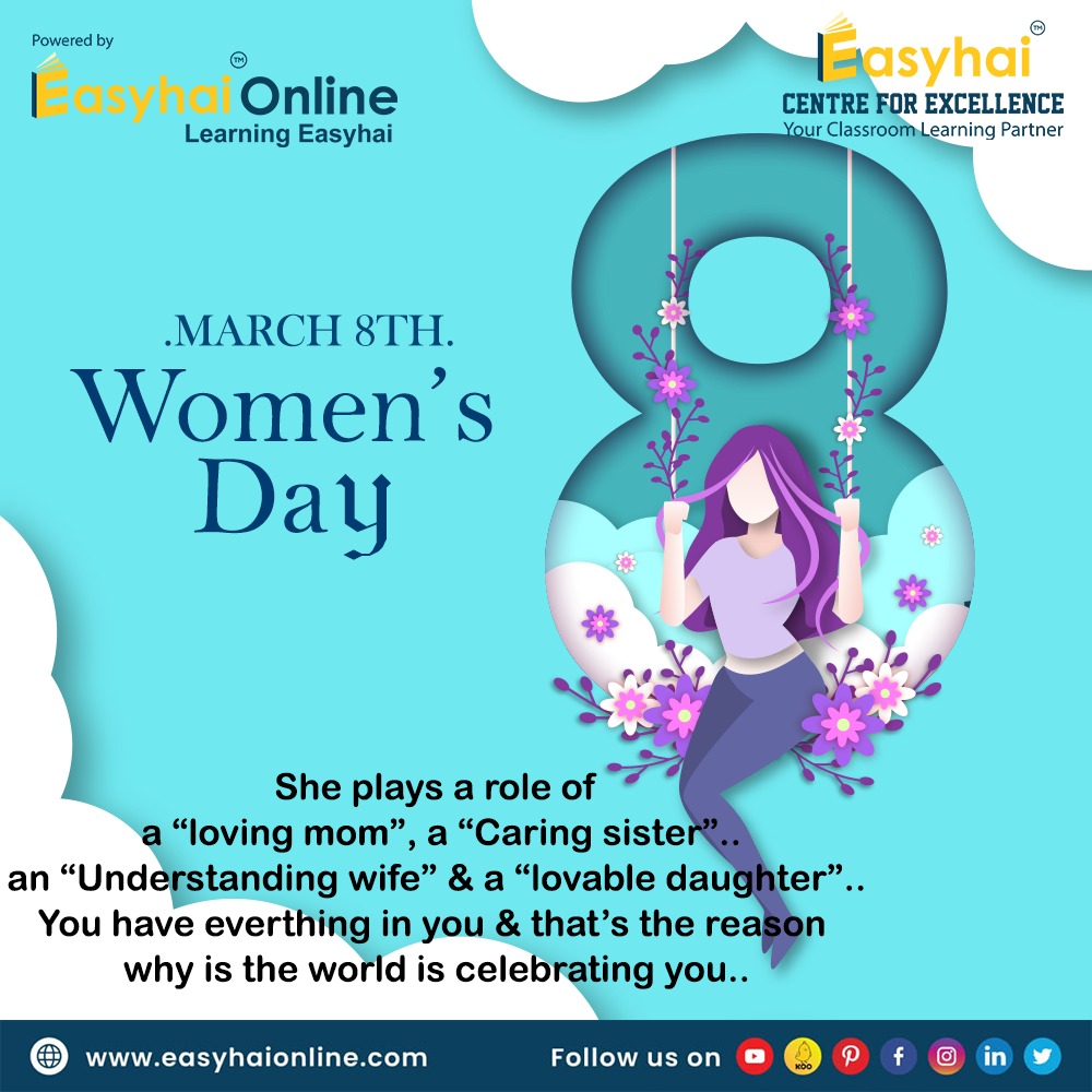 Onlineeasyhai's tweet photo. Well-behaved women seldom make history! To all the women who break the glass ceiling and pave the way for a better future, Happy Women's Day.
#womensday #women #international_women_day   #easyhaionline #experteducation #experteducators #expertfaculties #edtech https://t.co/WQiYgz091K